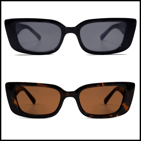 Retro Rectangle Sunglasses Polarized UV Protection Lightweight Trendy main image 5